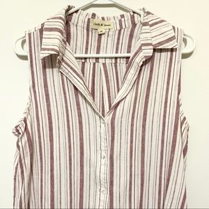 Cloth And Stone Sleeveless Top Medium Maroon